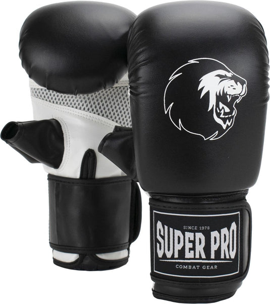 Super pro combat gear victor bokszakhandschoenen zwart wit medium