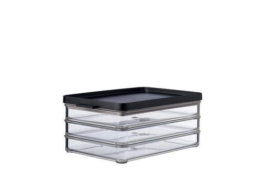 Mepal omnia vleeswarendoos 3-laags zwart 23x14,9x10cm