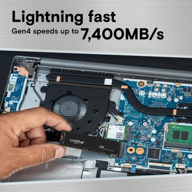 Crucial ct500t500ssd8 t500 ssd, 500 gb, m.2 2280, pcie 4.0 nvme, 7300 6800 mb s, no hs