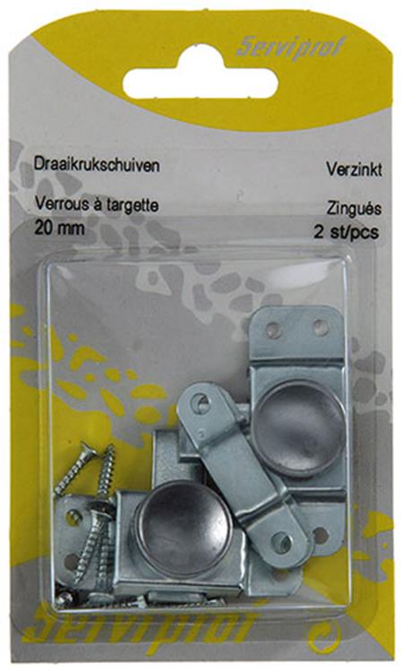 Mack 1014105 - 2 draaikrukschuiven verzinkt a 20 - b 13 mm | 5 stuks