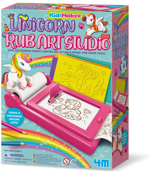 4m knutselen - eenhoorn kunst studio - creatief speelgoed - 8 sjablonen - kidzmaker art kit - 5 jaar