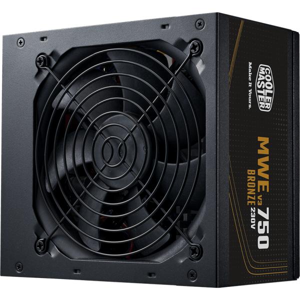 Afbeelding laden in galerijviewer, Cooler master cooler mpe-7501-acabw-3beu mwe bronze v3, atx 3.1, 750 w, 120mm, quiet hdb fan
