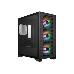 Cooler master e301-kgnn-s00 elite 301 black argb, atx, window, usb 3.2 gen 1 type-c, 3x 120mm argb