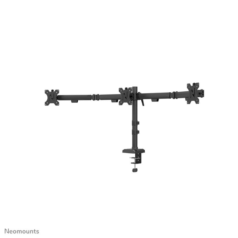 Afbeelding laden in galerijviewer, Neomounts ds60-600bl3 desk monitor arm, clamp grommet, 10 - 27 , 100 x 100 mm, height adjust, black
