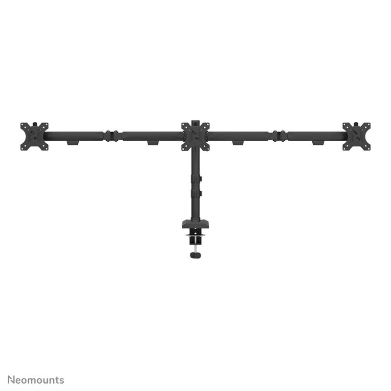 Afbeelding laden in galerijviewer, Neomounts ds60-600bl3 desk monitor arm, clamp grommet, 10 - 27 , 100 x 100 mm, height adjust, black
