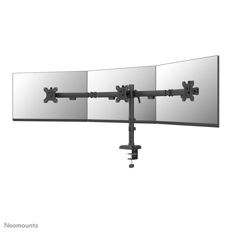 Afbeelding laden in galerijviewer, Neomounts ds60-600bl3 desk monitor arm, clamp grommet, 10 - 27 , 100 x 100 mm, height adjust, black
