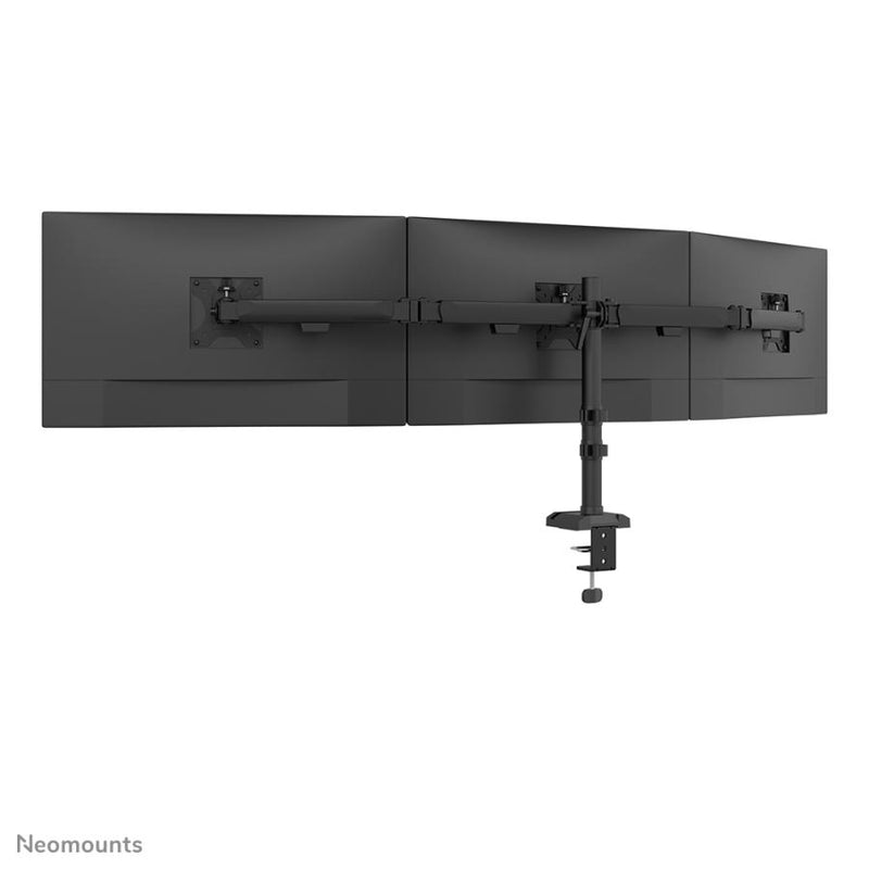 Afbeelding laden in galerijviewer, Neomounts ds60-600bl3 desk monitor arm, clamp grommet, 10 - 27 , 100 x 100 mm, height adjust, black
