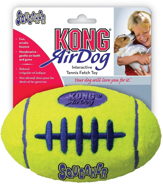 Kong air football medium 1 st - bal - geel - kattenspeelgoed - 150 x 130 x 64 mm