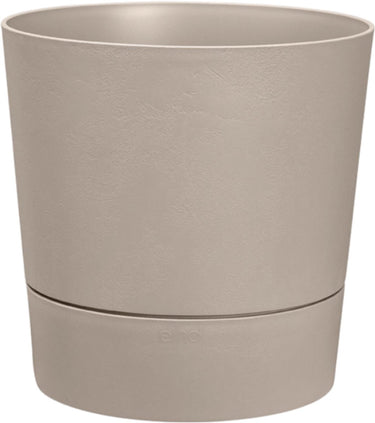 Elho foss rond 35cm - bloempot voor binnen - 100% gerecycled plastic - ø 34.5 x h 34.1 - paddenstoel beige
