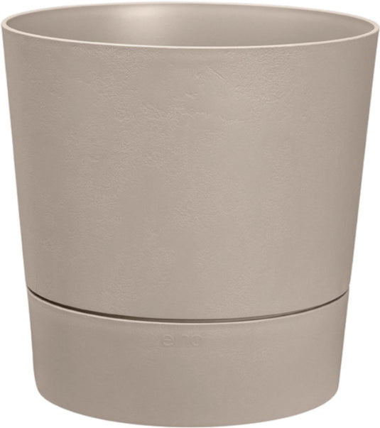 Elho foss rond 30cm - bloempot voor binnen - 100% gerecycled plastic - ø 29.5 x h 29.1 - paddenstoel beige
