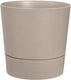 Elho foss rond 30cm - bloempot voor binnen - 100% gerecycled plastic - ø 29.5 x h 29.1 - paddenstoel beige