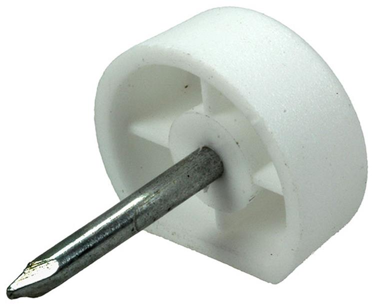 Afbeelding laden in galerijviewer, Mack 1013740 - 50 plankdragers + nagel wit ø 10 mm | 10 stuks
