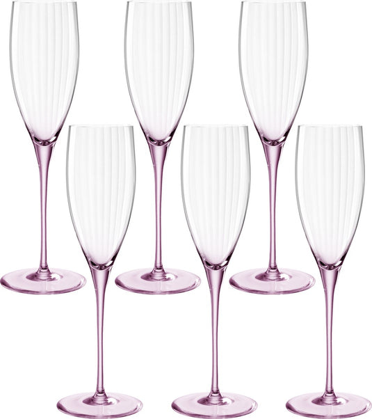 Leonardo poesia champagneglas 250 ml rosé - set 6