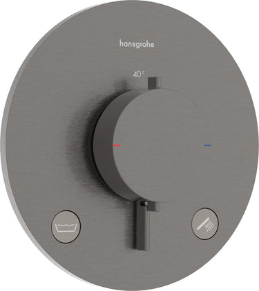 Hansgrohe ecostat comfort s - inbouwthermostaat - 2 functies - douche thermostaat - zekerheidscombinatie en1717 - brushed black chrome