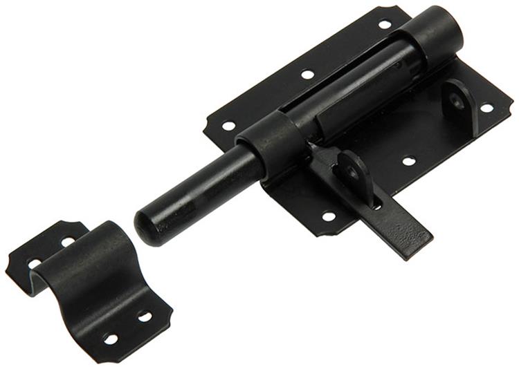 Afbeelding laden in galerijviewer, Mack 1013736 - 1 hangslotgrendel zwart 100mm | 5 stuks
