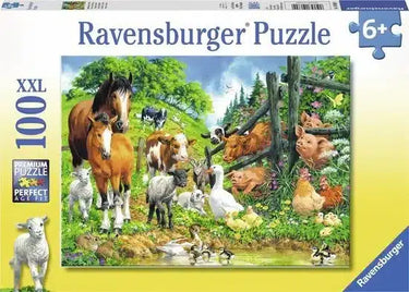 Ravensburger puzzel dierenbijeenkomst - legpuzzel - 100 stukjes