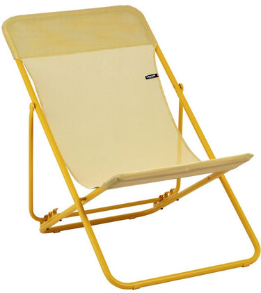 Lafuma maxi transat - strandstoel - verstelbaar - inklapbaar - colorblock - batyline - miel