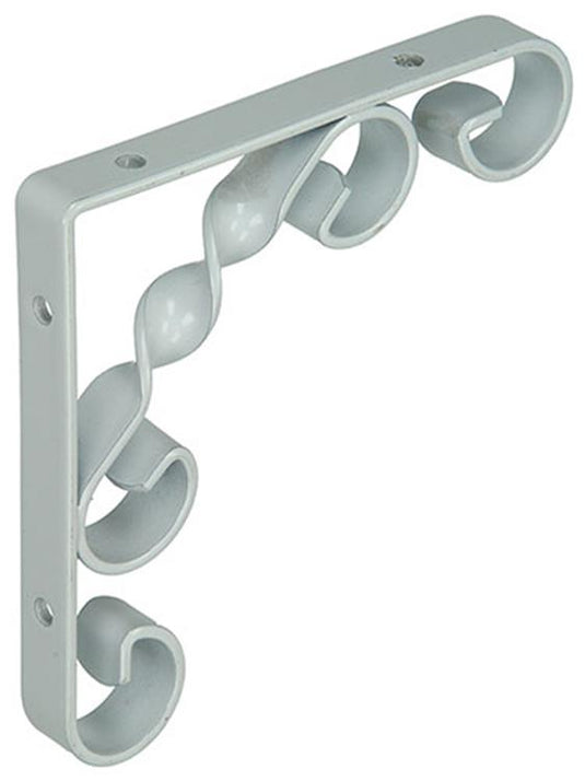1014747 - rustieke gedraaide konzool wit115x115x13mm | 12 stuks