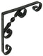 1014756 - rustieke gedraaide konzool zwart 150x150x13mm | 12 stuks