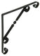 1014758 - rustieke gedraaide konzool zwart 250x250x13mm | 12 stuks