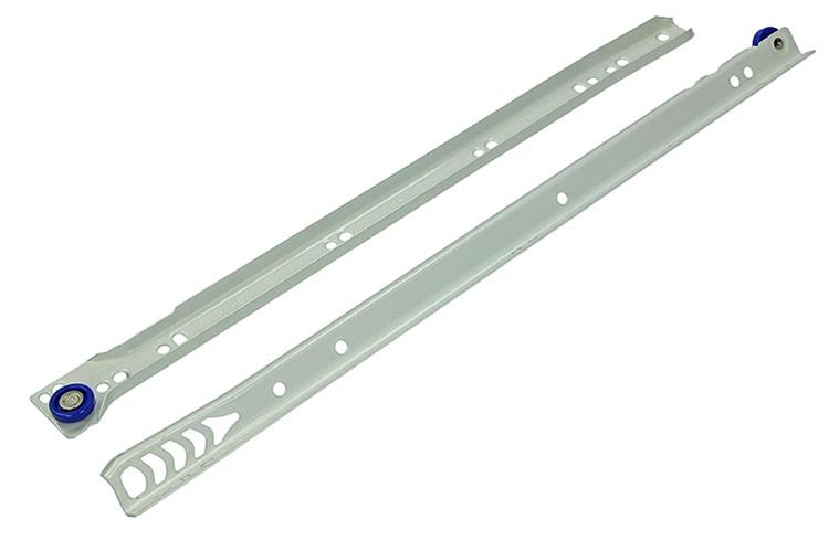 Afbeelding laden in galerijviewer, 1013689 - paar rolladegeleiders wit 25kg 40cm | 5 stuks
