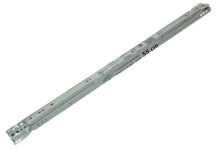 Afbeelding laden in galerijviewer, 1013692 - paar rolladegeleiders wit 25kg 55cm | 5 stuks
