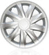 Nrm draco - wieldoppen - 15 inch set van 4 stuks - zilver