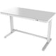 Zit-sta-bureau euroseats 75.wer.gl.wh wit metaal