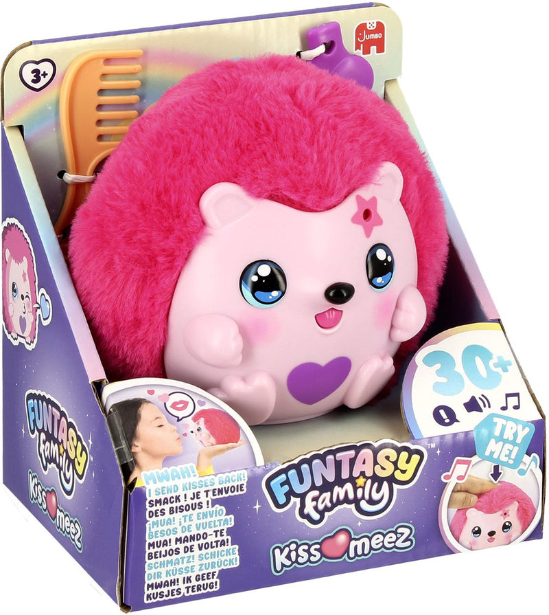 Afbeelding laden in galerijviewer, Funtasy family jumbo kiss-meez egel - interactieve knuffel
