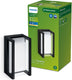 Philips led philips pyrona wandlamp - zwart - geïntegreerde led