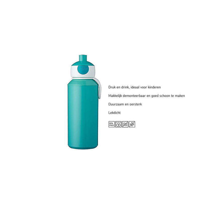 Afbeelding laden in galerijviewer, Mepal pop-up drinkfles campus - 400 ml - sluit goed af - drinkbeker voor kinderen - stitch
