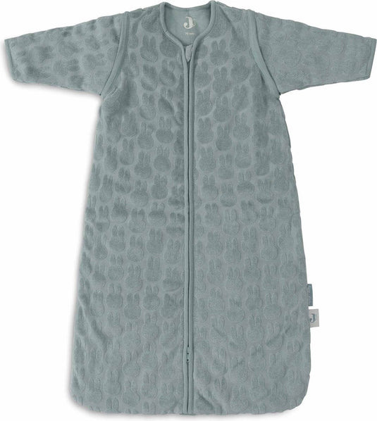 Jollein x nijntje - baby slaapzak winter met afritsbare mouw 70cm - miffy jacquard sea green - winterslaapzak