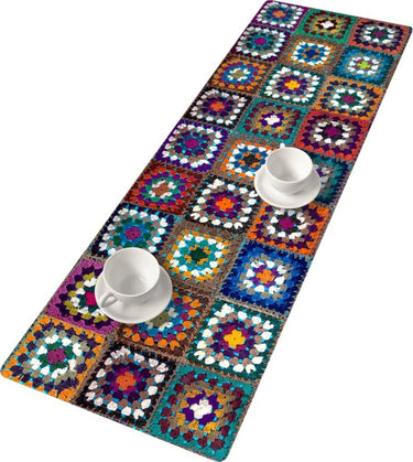 Bertoni - tafelloper tafelkleed - vilt - 115x40cm - frania print patroon