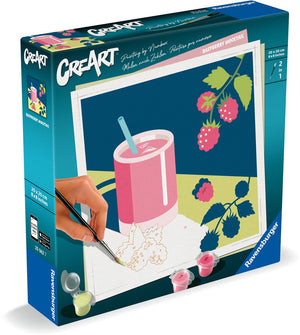 Ravensburger schilderen op nummer framboos creatief schilderpakket 20x20 cm.