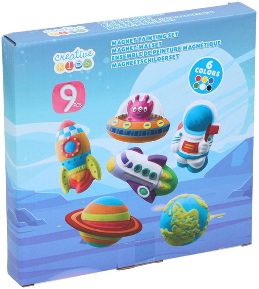 Creative kids magneetverfset - magneet schilder set kinderen - 9-delig - inclusief verf en kwast - creatief speelgoed - assorti