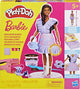 Play-doh barbie fashionista-franjes - speelset met pop - boetseerklei