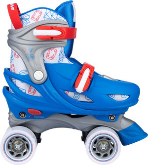 Nijdam rolschaatsen verstelbaar - geo metricker - blauw - maat 33-36
