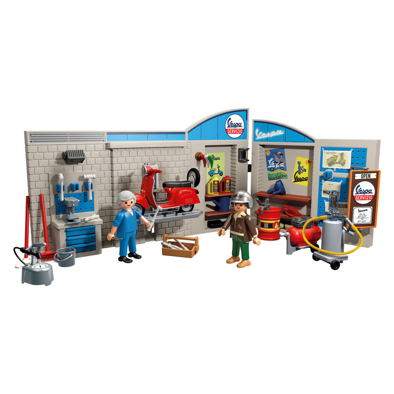 Afbeelding laden in galerijviewer, Playmobil 60s vespa garage - 71621
