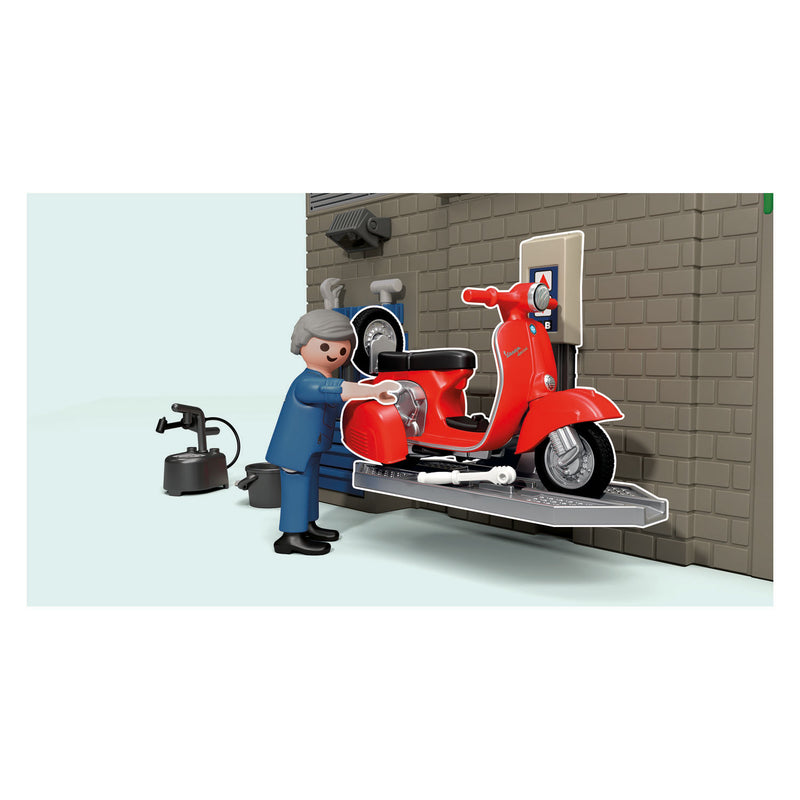 Afbeelding laden in galerijviewer, Playmobil 60s vespa garage - 71621
