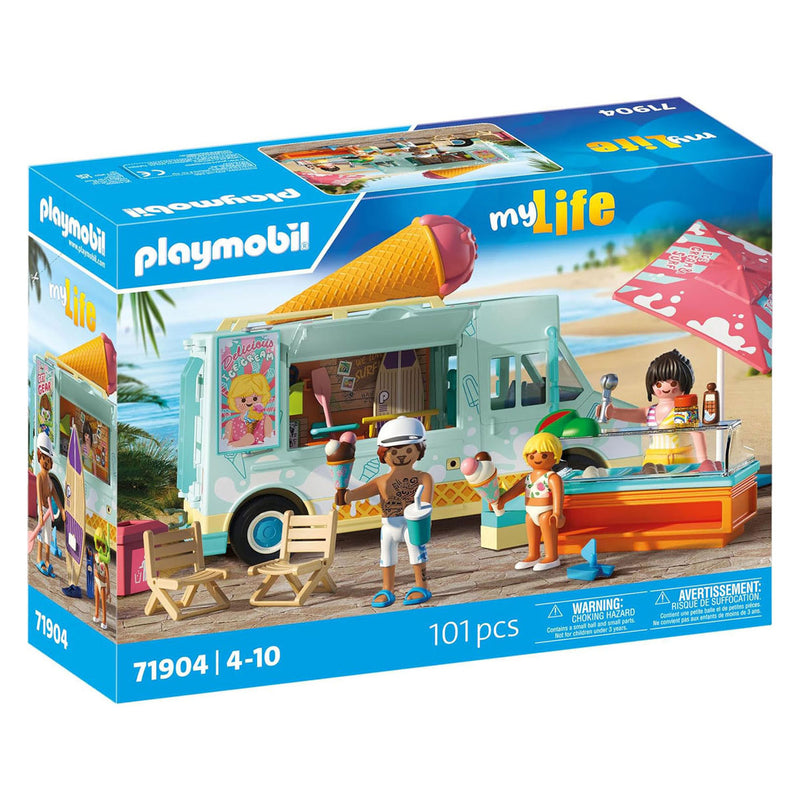 Afbeelding laden in galerijviewer, Playmobil my life ijscowagen met surfshop - 71905

