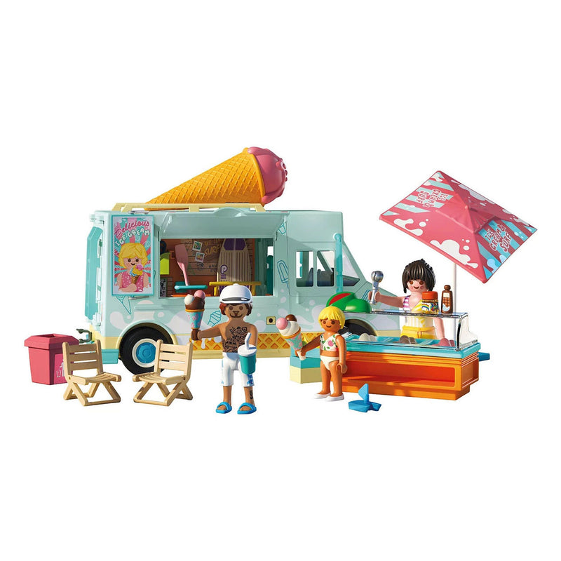 Afbeelding laden in galerijviewer, Playmobil my life ijscowagen met surfshop - 71905
