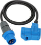 Brennenstuhl cee verloopkabel camping 1,5m kabel in zwart (cee stekker en hoekkoppeling incl. veiligheidscontact combinatie stopcontact, 230v 16a, voor permanent gebruik buitenshuis, made in germany)
