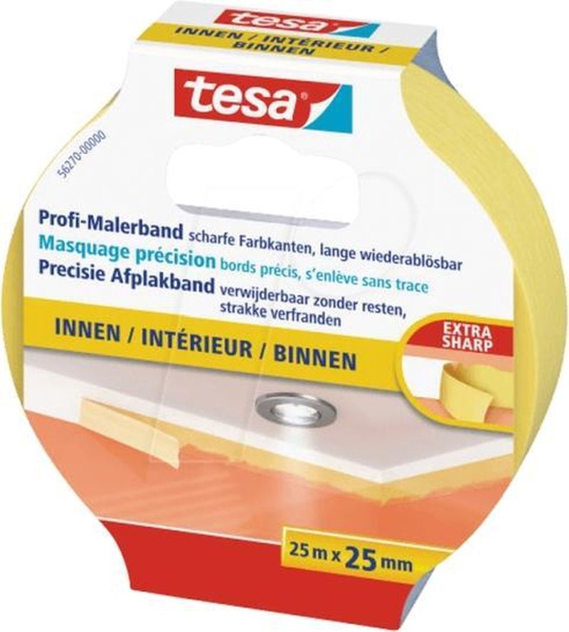 Afbeelding laden in galerijviewer, Tesa precision indoor 56270-00000-01 maskeertape geel (l x b) 25 m x 25 mm 1 stuk(s)
