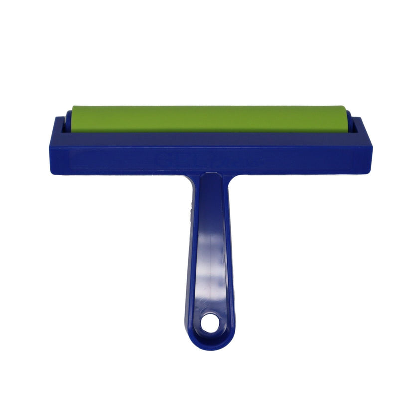 Afbeelding laden in galerijviewer, Gel press • inktroller van hard rubber blauw 15,24cm
