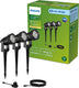 Philips led philips gardenlink caper 24v sokkellamp met spies - zwart - set van 3