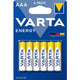 Batterijen energy aaa varta 6 stuks