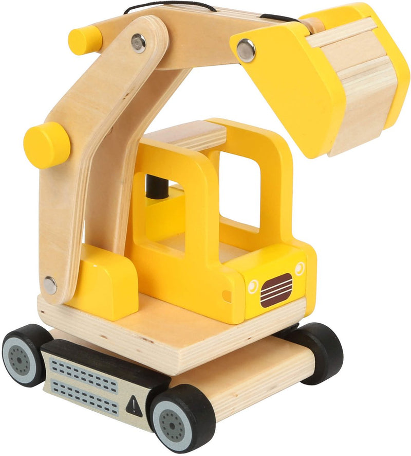 Afbeelding laden in galerijviewer, Small foot - houten graafmachine geel
