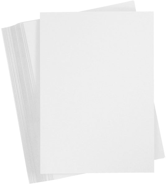 Creativ company karton - hobbykarton - wit - diy - kaarten maken - a5 - 14,8x21cm - 250 grams - creotime - 100 vellen