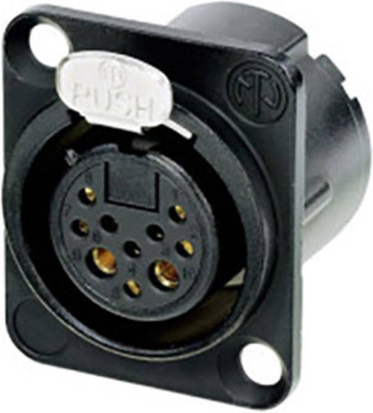 Neutrik nc10fd-lx-b-con xlr-connector flensbus, contacten recht aantal polen: 10 zwart 1 stuk(s)