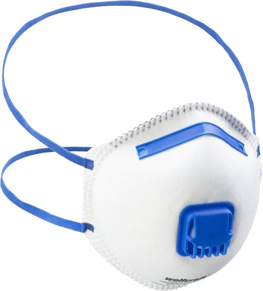 Wolfcraft - stofmasker - 15 voorgevormde stofmaskers met ventiel ffp2 - 4948000